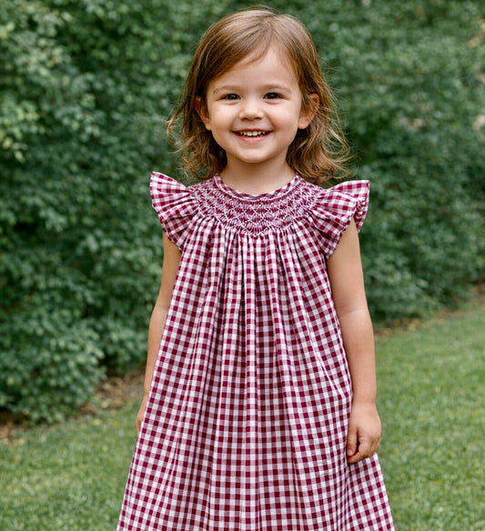 Aggies Gingham Dress for Girls